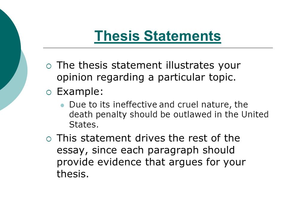 abortion thesis statement for persuasive essay