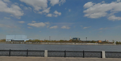 Вид на будущую Круазет с Нагатинской набережной на противоположном берегу реки
