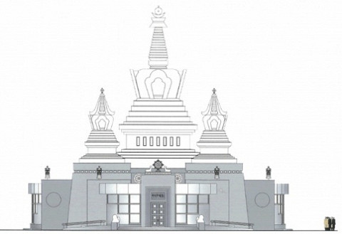 Один из эскизов храма-памятника на Поклонной горе