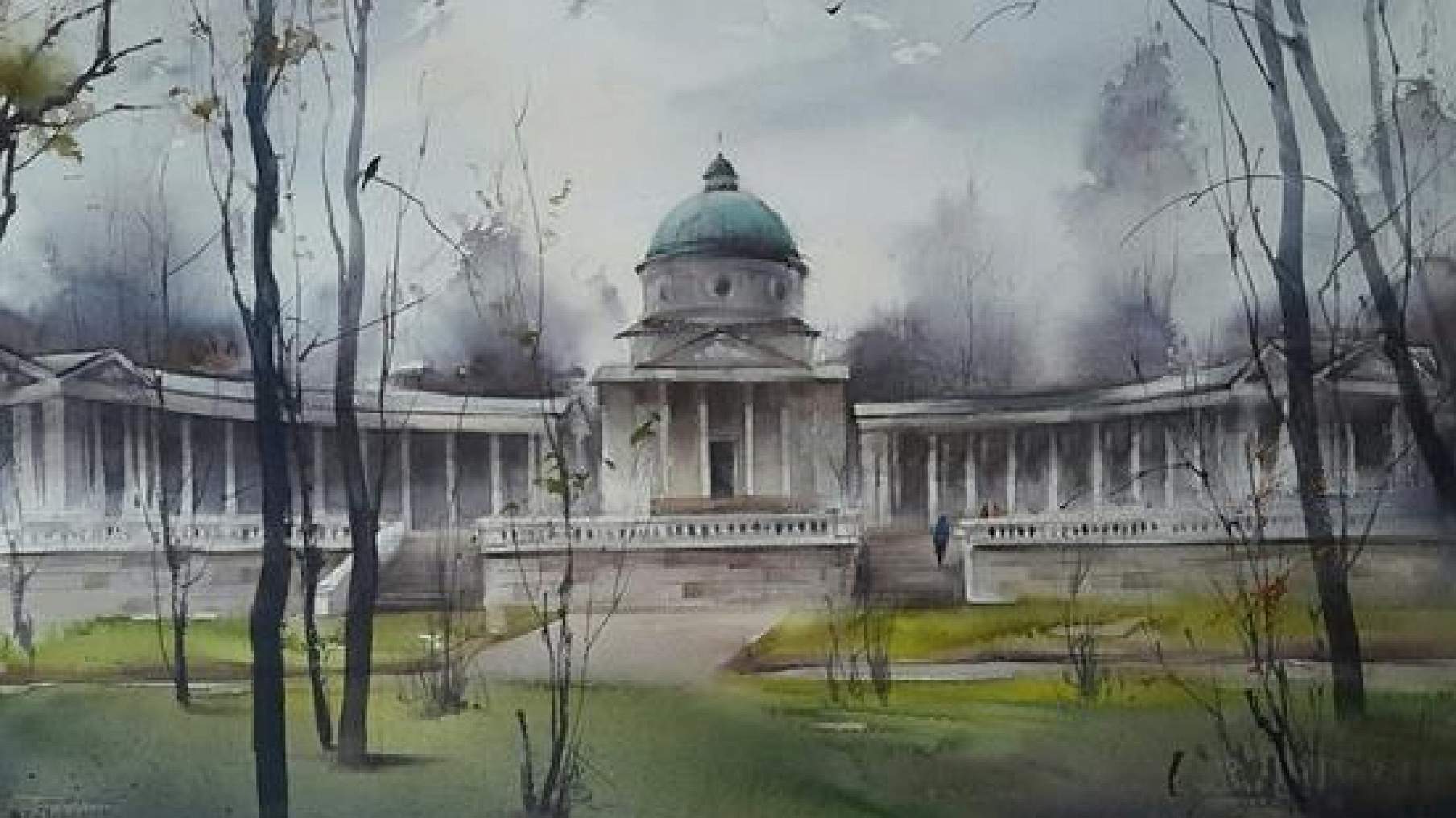 Акварель усадьба