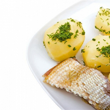Рецепт Рыба отварная с картофелем