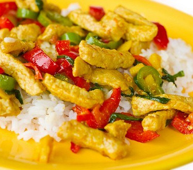 Фото рецепт Куриное рагу с грибами и перцами
