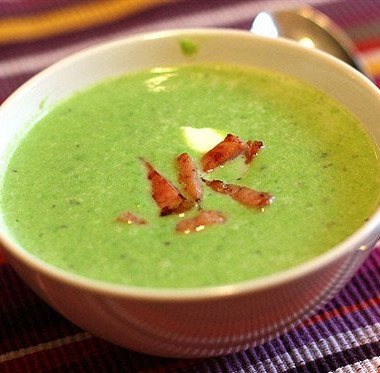 Рецепт Крем-суп из мятного гороха с ветчиной