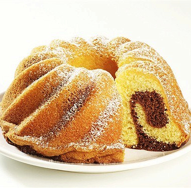 Рецепт Мраморный пирог с шоколадом и ванилью