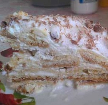 Рецепт Нежный заварной торт со сметанным кремом