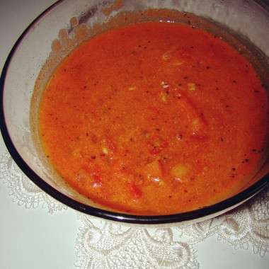 Рецепт Томатный суп с базиликом и морковью