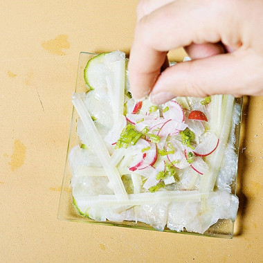 Фото рецепт Тирадито из сибаса