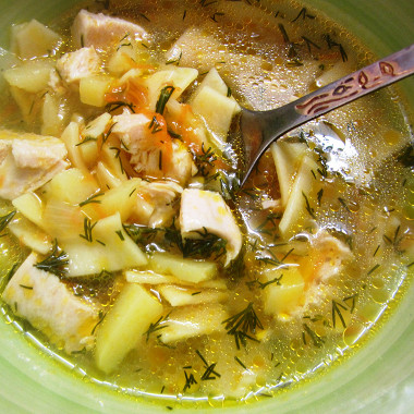 Рецепт Наваристый куриный суп с макаронами