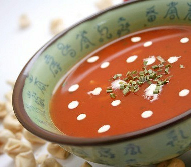 Рецепт Томатный суп с рисом и зеленью