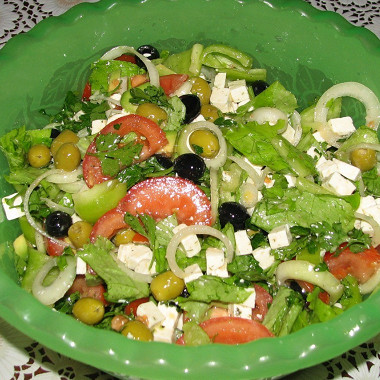 Рецепт Греческий салат с сыром фетакса