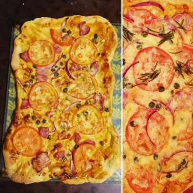 Рецепт Пицца с беконом и каперсами