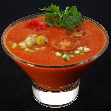 Рецепт Суп из помидоров и огурцов