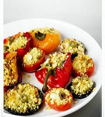 Рецепт Фаршированные перцы, помидоры и грибы