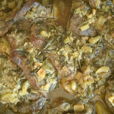 Рецепт Запеченная говядина с картофелем и розмарином